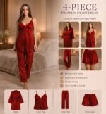 Peacock Luxury 4 Part Nightwear Set - Image 2