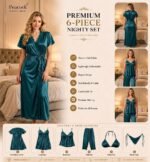 Premium 6-Piece Satin Nighty Set for Women - Image 8